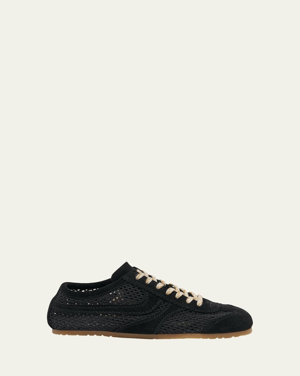 Dustin Mesh Leather Low-Top Sneakers